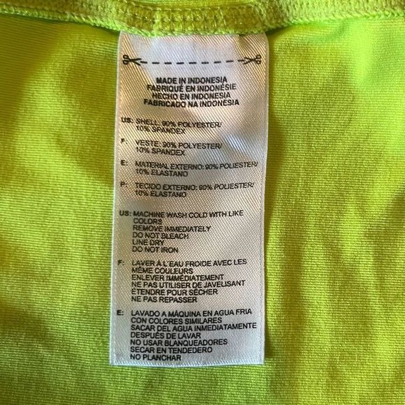 Adidas Women's Climalite Marathon 10 Neon Green Hooded Sweatshirt Size L - Picture 7 of 9